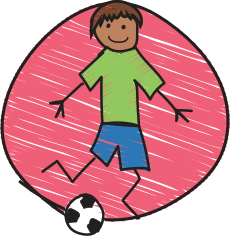 Image of child kicking a ball