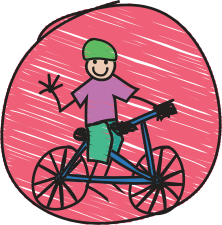 Image of child on bike